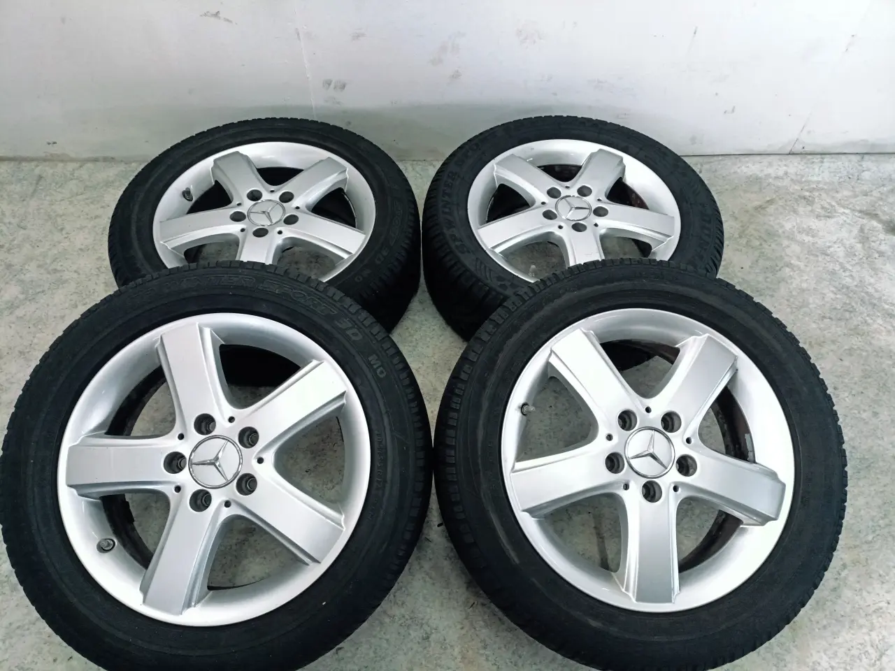 Billede 3 - 5x112 16" ET46 nav 66,6ø Mercedes vintersæt TPMS
