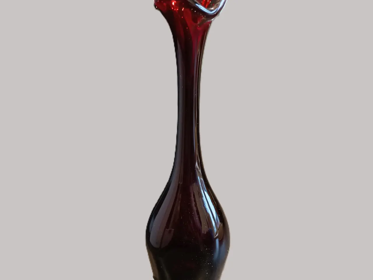 Billede 4 - Borne Augustsson C37 300 - rubinrød trompet vase