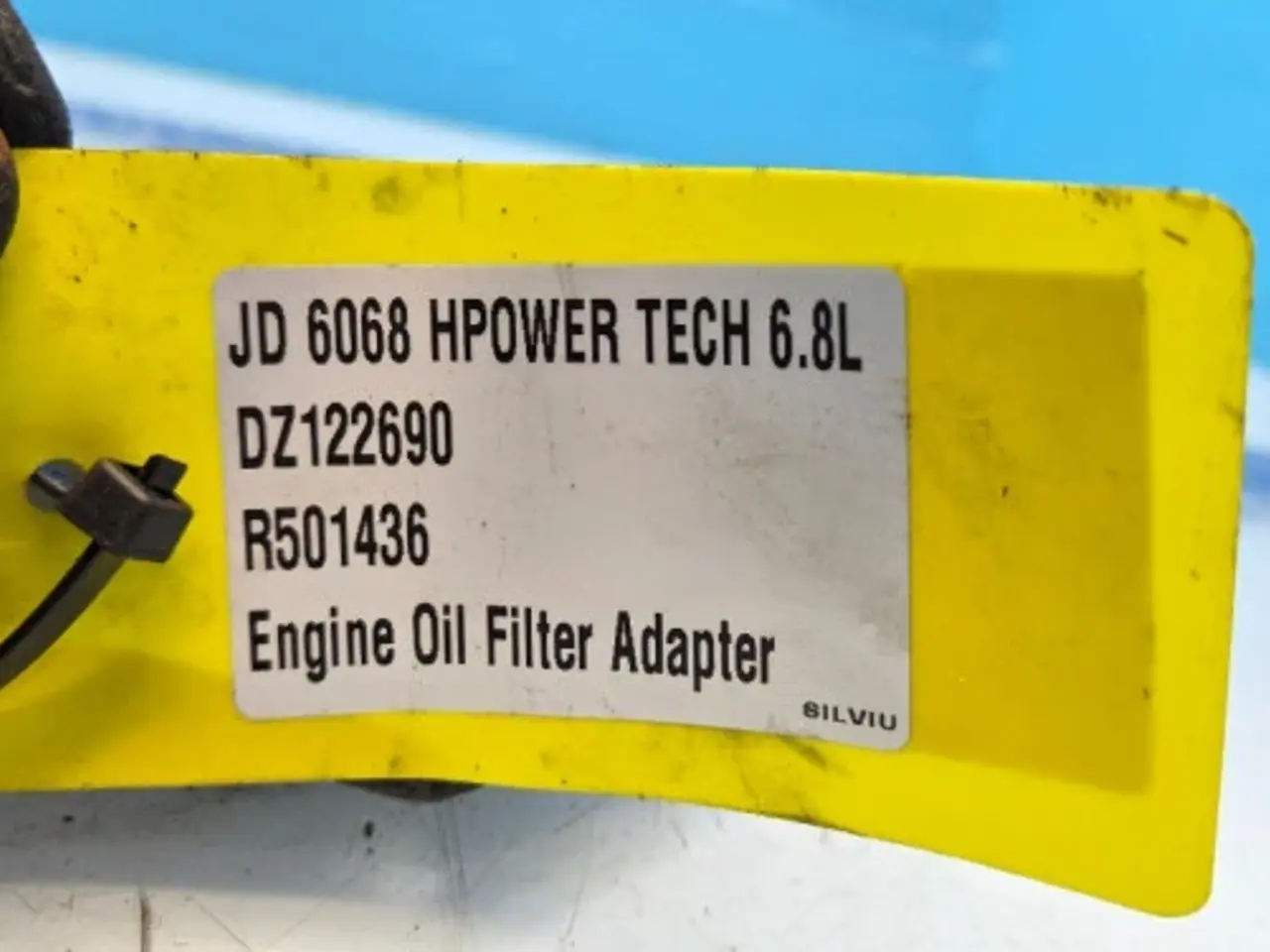 Billede 12 - John Deere 6068 Adapter Til Motoroliefilter DZ122690