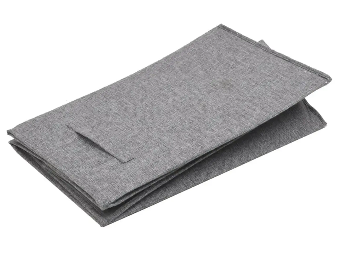 Billede 7 - Foldbar vasketøjskurv i kunstigt linned - 51 × 34,5 × 59 cm, grå, 2 rum