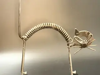 Vintage håndlavet metal kat – scrap art – 26 cm
