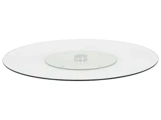 Roterende serveringstallerken 60 cm hærdet glas transparent
