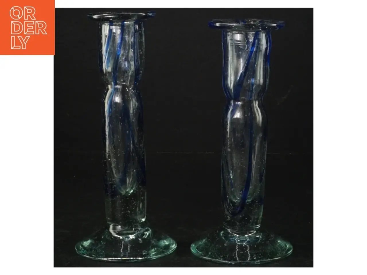 Billede 1 - Glas lysestager (str. H. 16 cm)