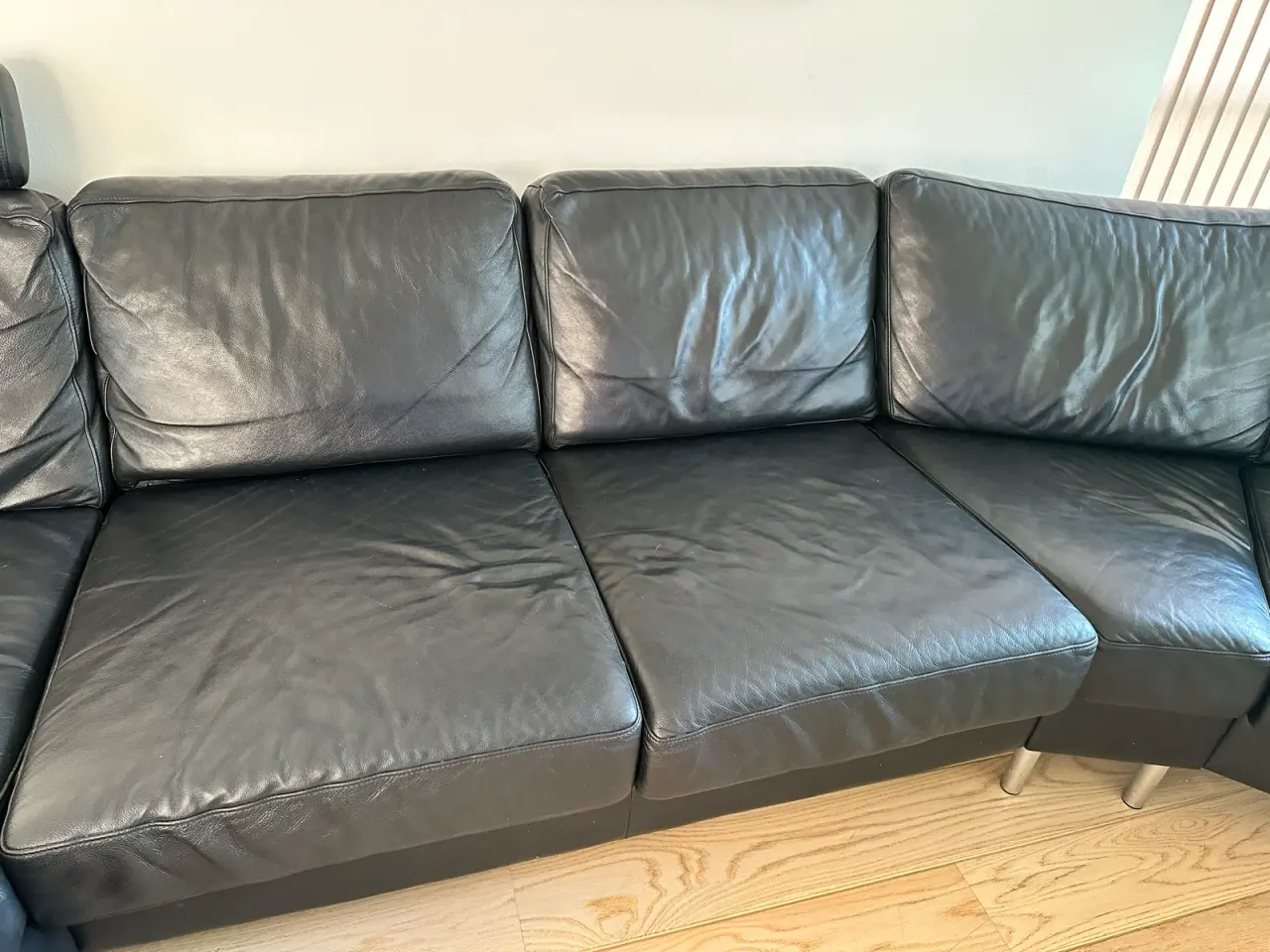Billede 4 - Læder sofa med chaiselong
