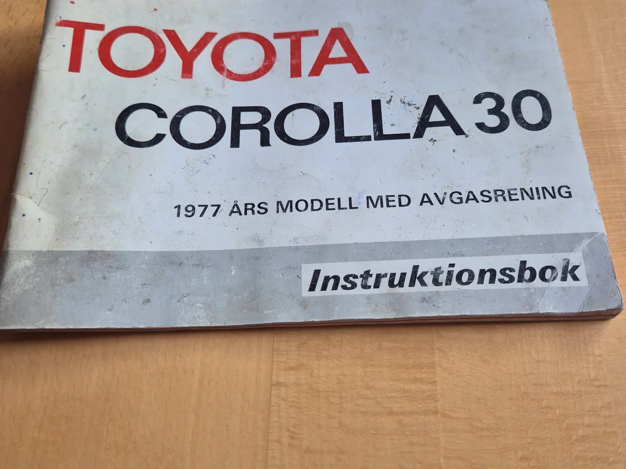 Billede 1 - Instruktionsbog TOYOTA COROLLA KE30.