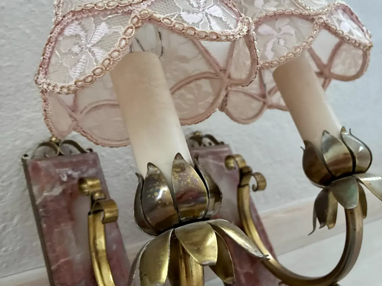 Billede 1 - Smukke vintage væglamper – Hollywood Regency stil