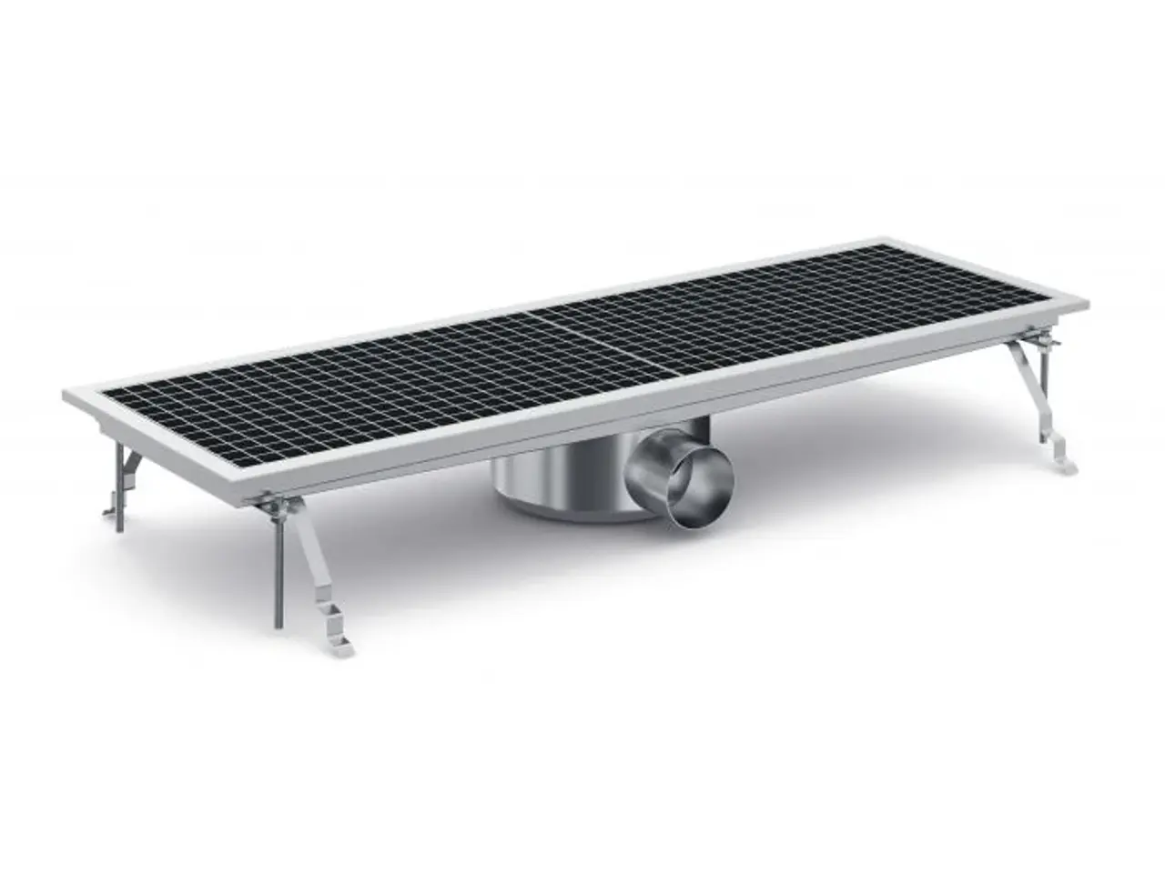 Billede 1 - Rustfri Gulvrende (927 x 300 mm) – AISI 304 Stål 