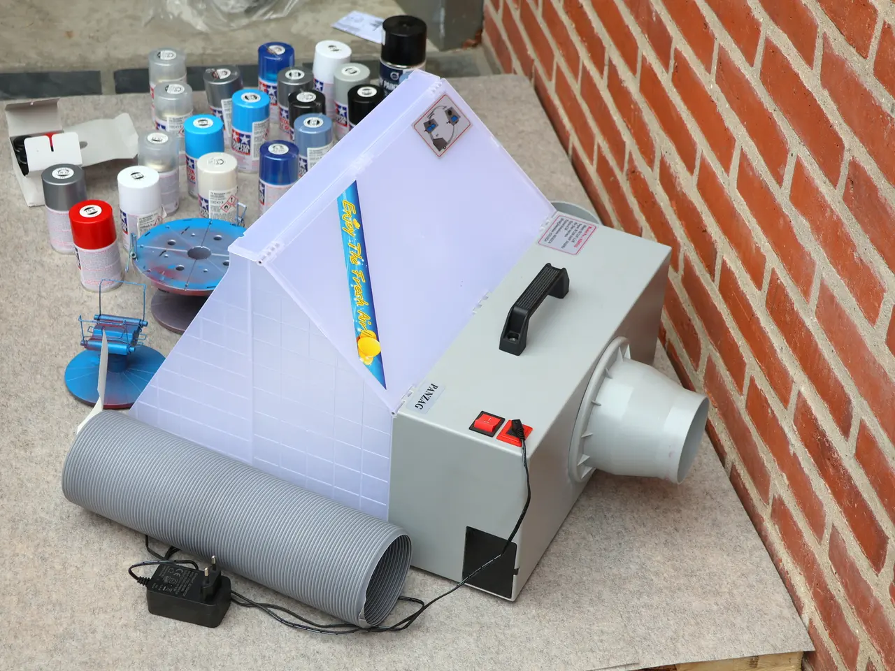 Billede 2 - Panzag Airbrush sprøjtekabine m/udsugning +div mal