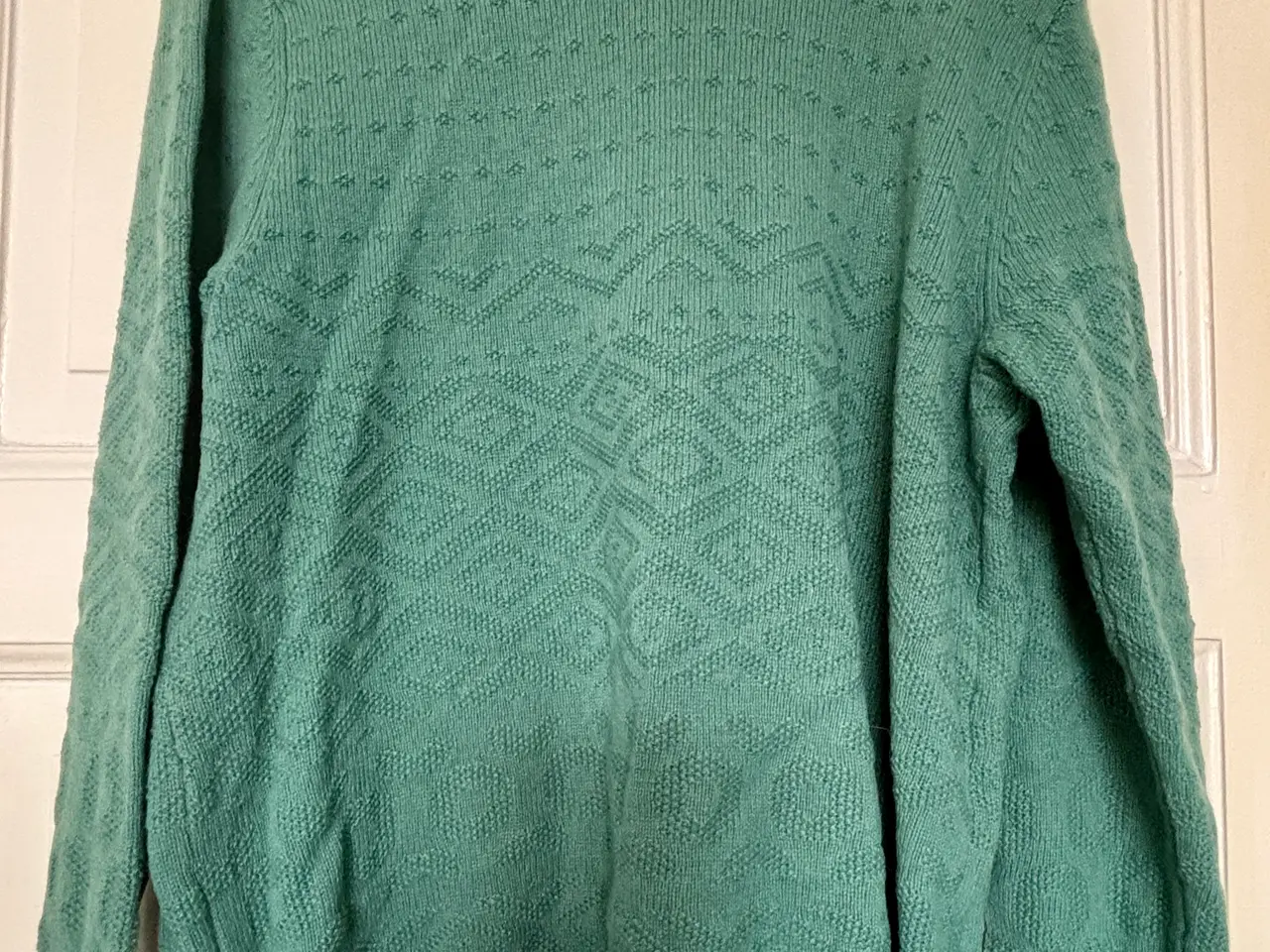 Billede 4 - Gudrun Sjöden, grøn cardigan m mønster, str L