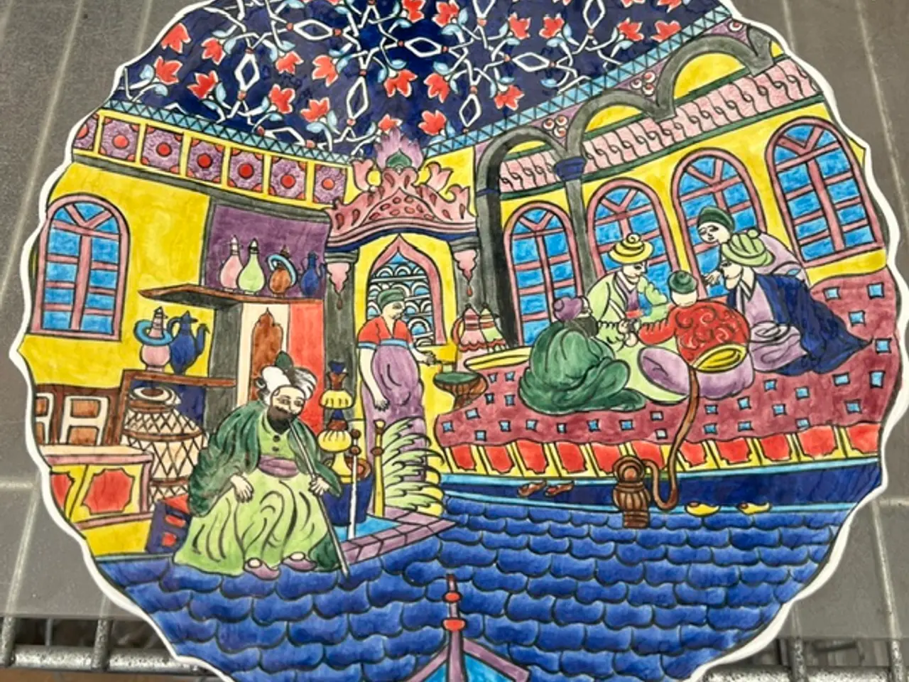 Billede 1 - Hand-painted Turkish ceramic plate–Kutahya Ottoman
