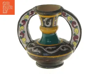 Dekorativ vase med håndtag (str. 15x11 cm)