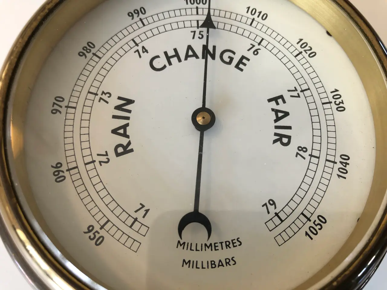 Billede 10 - Skibs barometer med flot patina