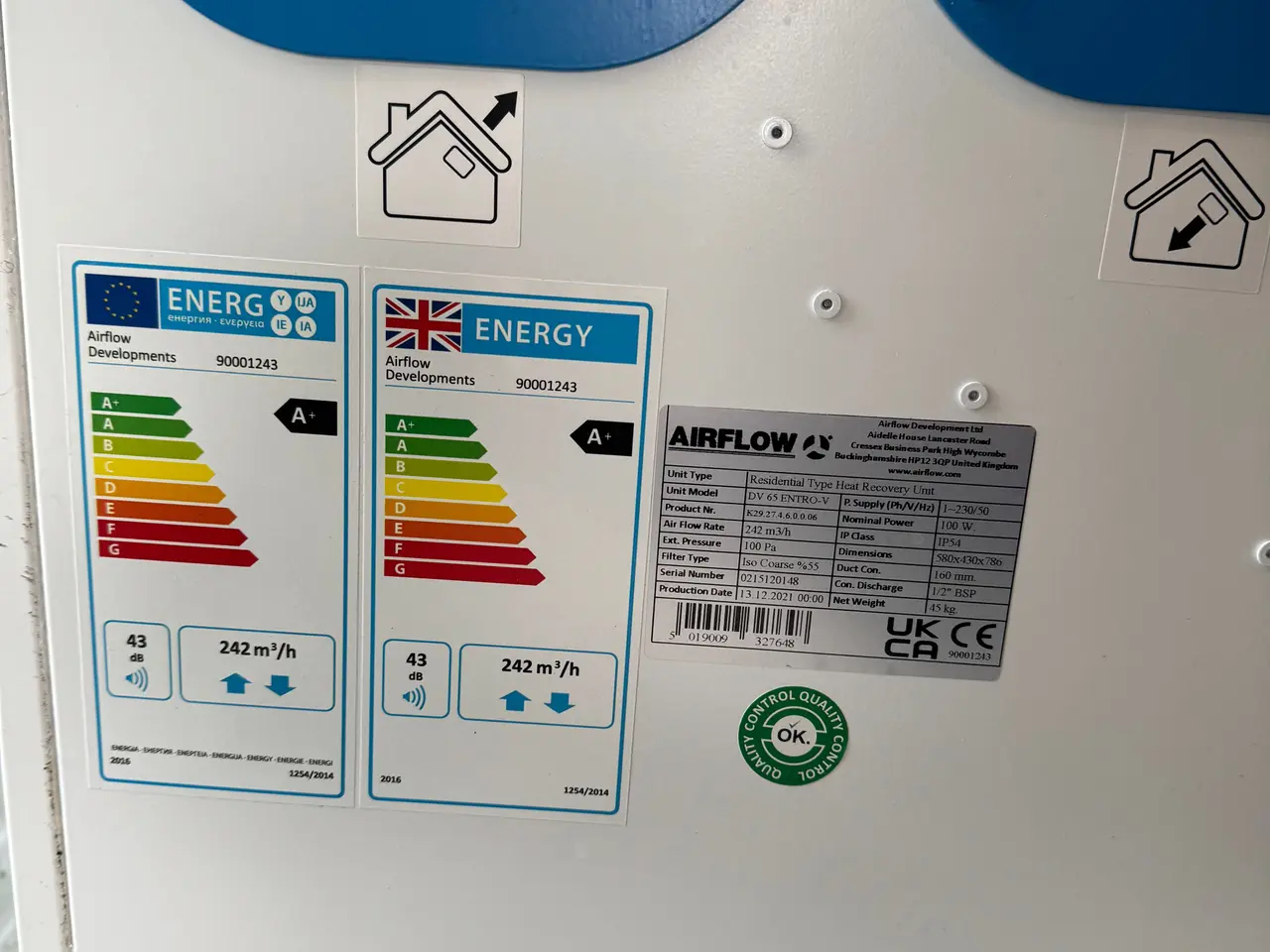 Billede 3 - Ventilationsanlæg med varmegenvinding.