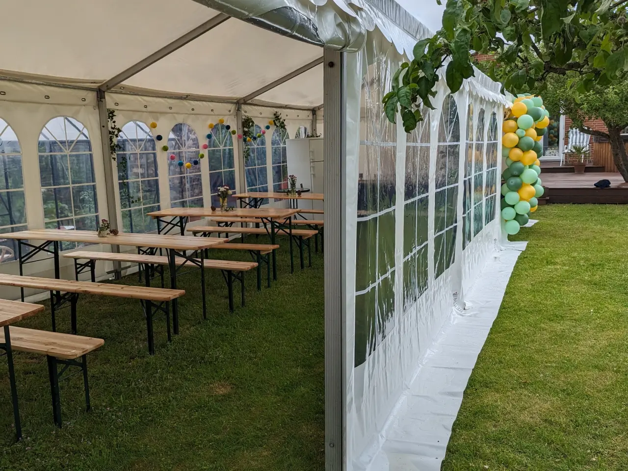 Billede 6 - UDLEJES - Kvalitetsfesttelt – uanset vejret!