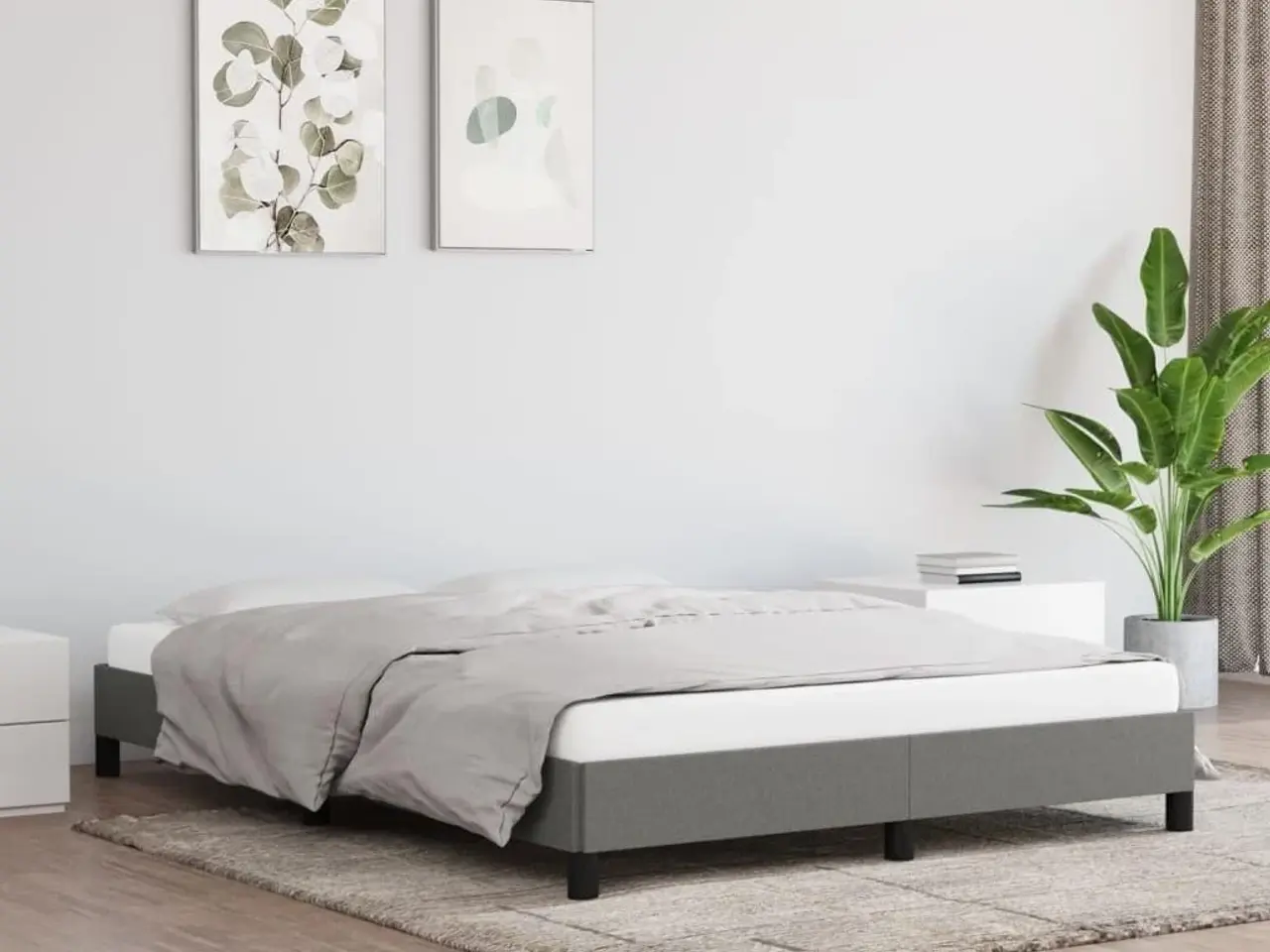 Billede 1 - Sengeramme uden madras 140x200 cm stof mørkegrå