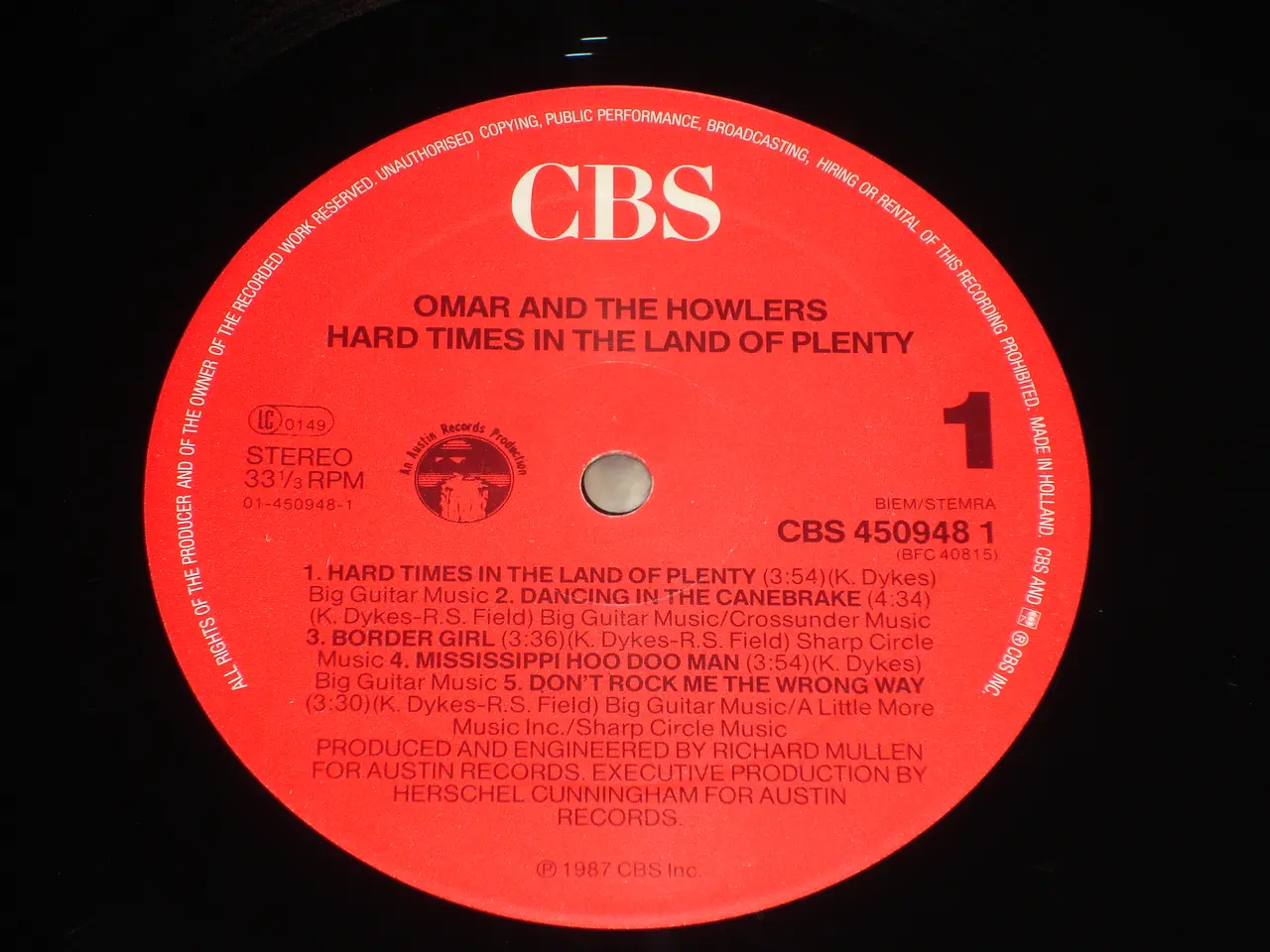 Billede 4 - Omar And The Howlers – Hard Times In The Land