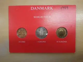 1989 Dr. Margrethe de II Det røde møntsæt fra DK