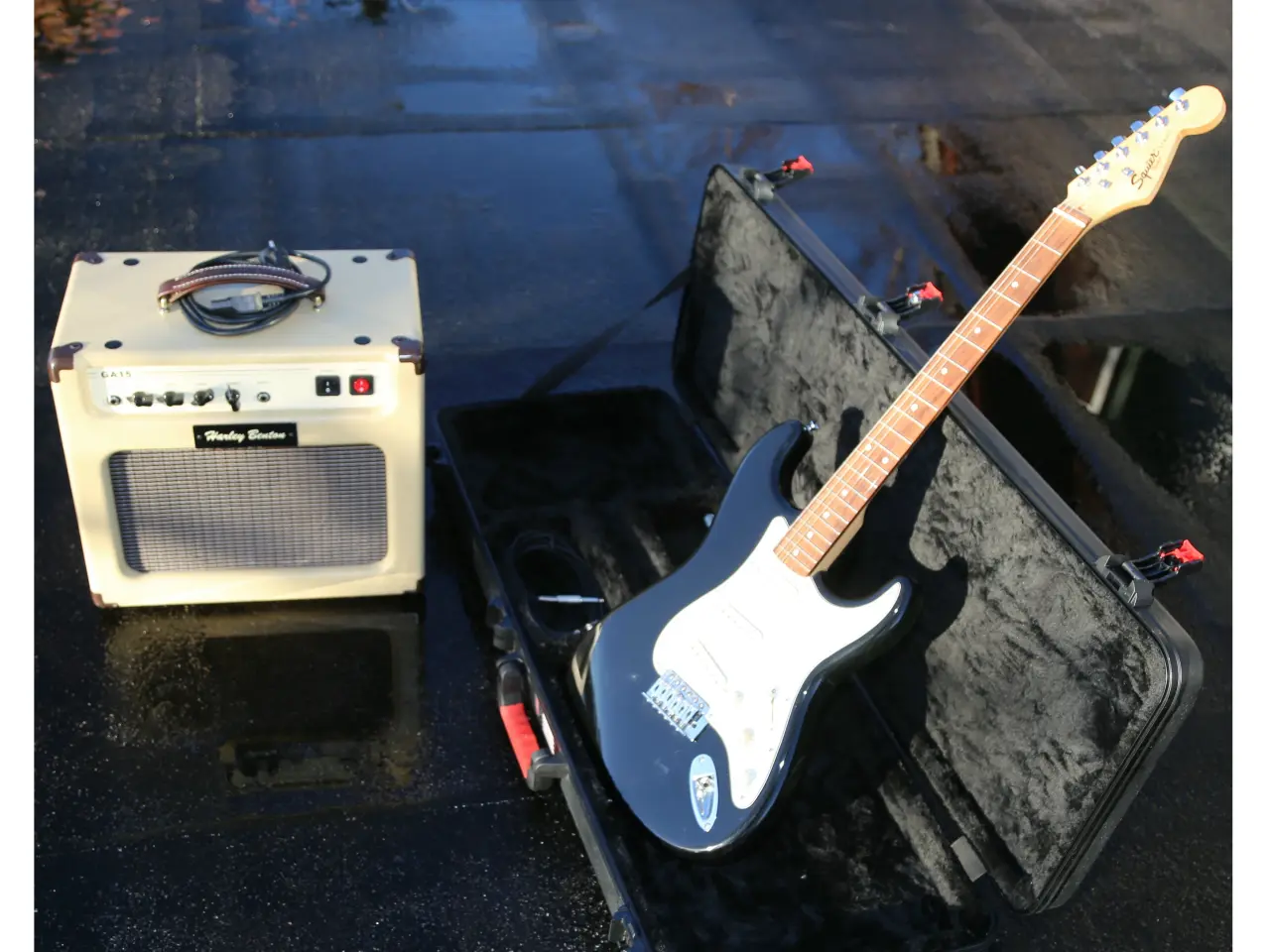 Billede 1 - Squier Stratocaster model SE 100 + rør forstærker