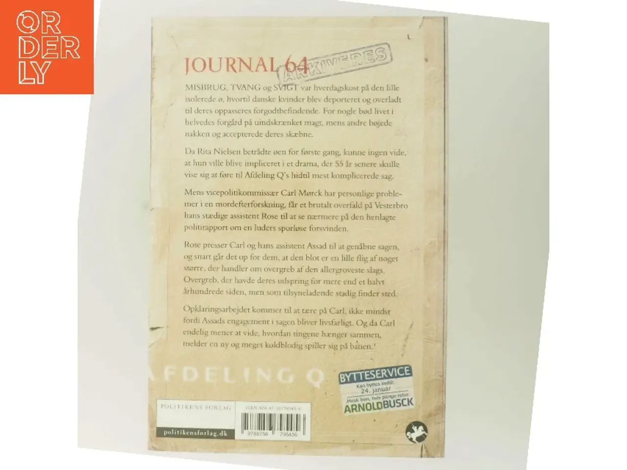 Billede 3 - Journal 64 : krimithriller af Jussi Adler-Olsen (Bog)