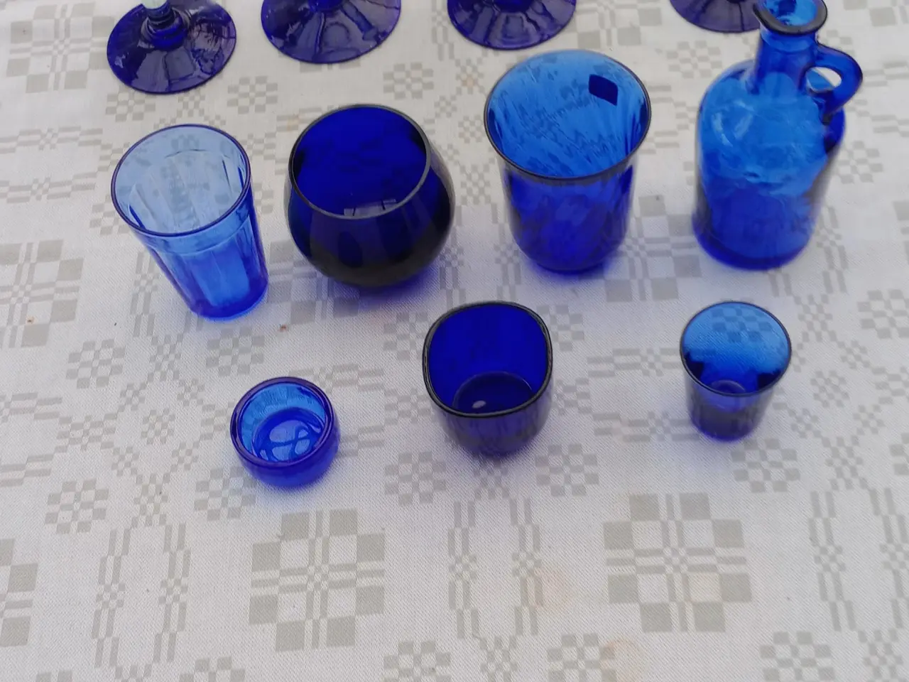 Billede 1 - SAMLING BLÅ GLAS