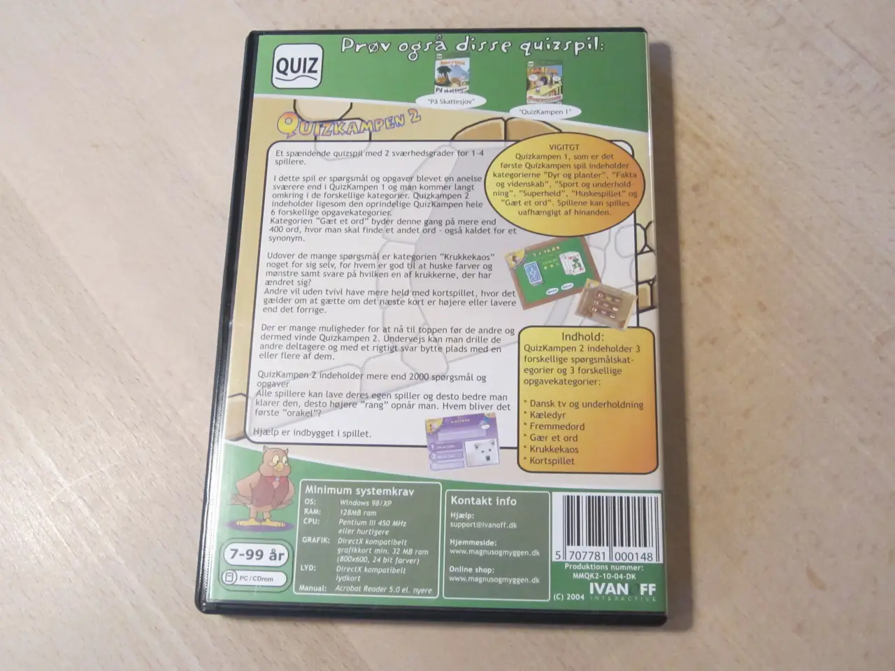 Billede 2 - PC-spil Magnus og Myggen QUIZkampen 2