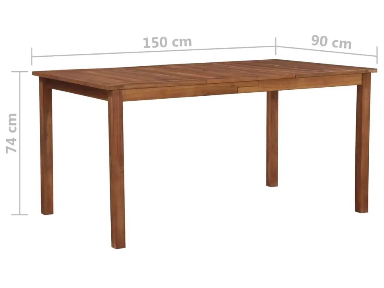 Billede 5 - Havebord 150 x 90 x 74 cm massivt akacietræ