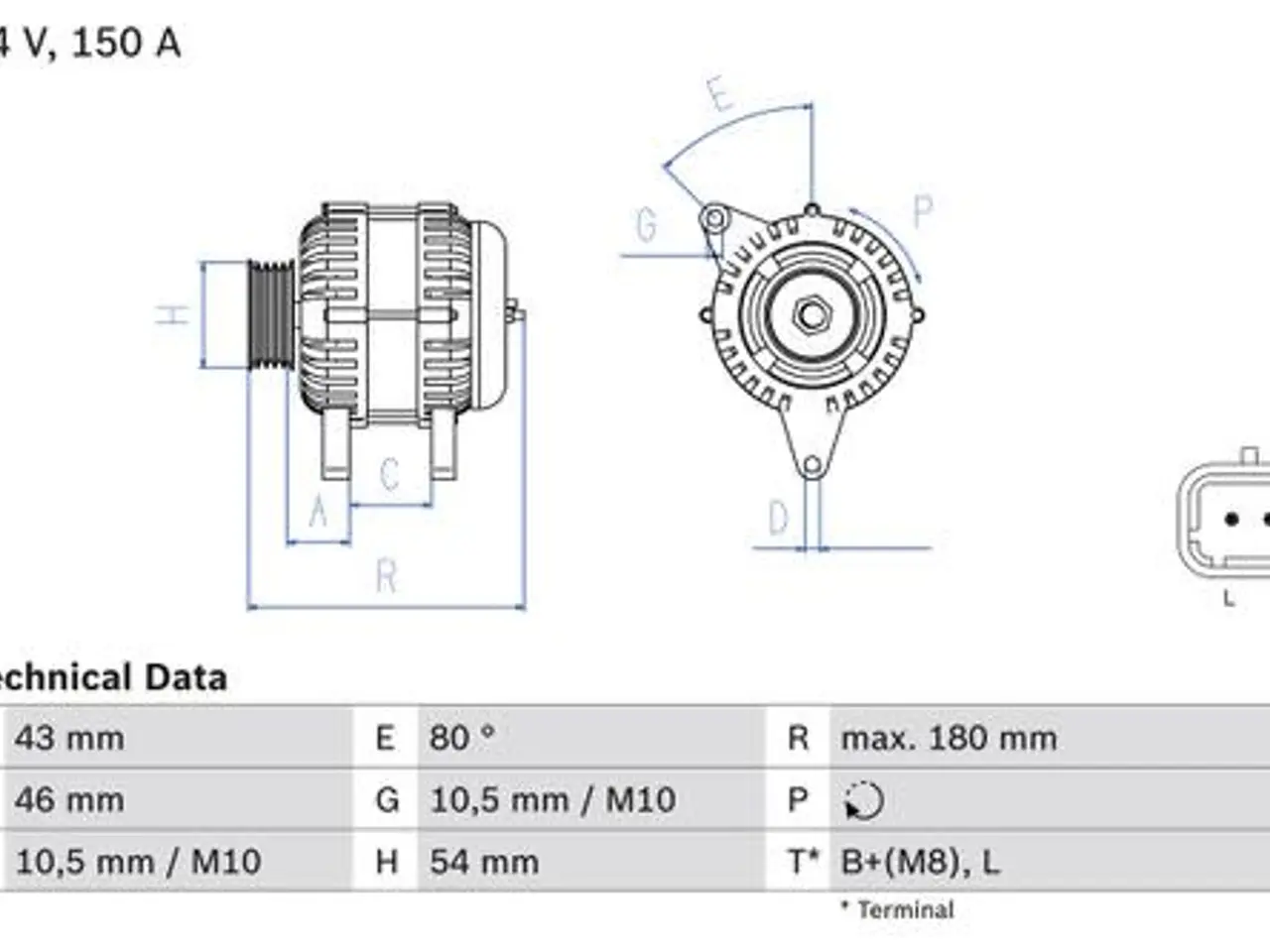Billede 20 - Ny BOSCH Generator Varenr.: 0 986 046 240.