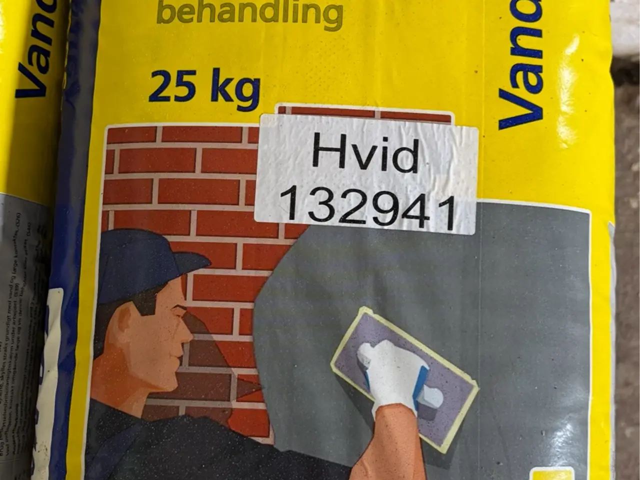 Billede 1 - Vandskurings mørtel hvid + uni. Mørtel