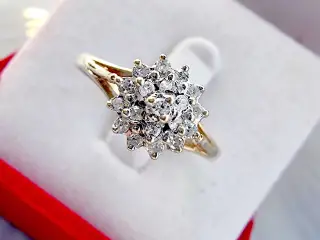 Diamant ring 0.11 carat 8 karat guld NY PRIS 9.999