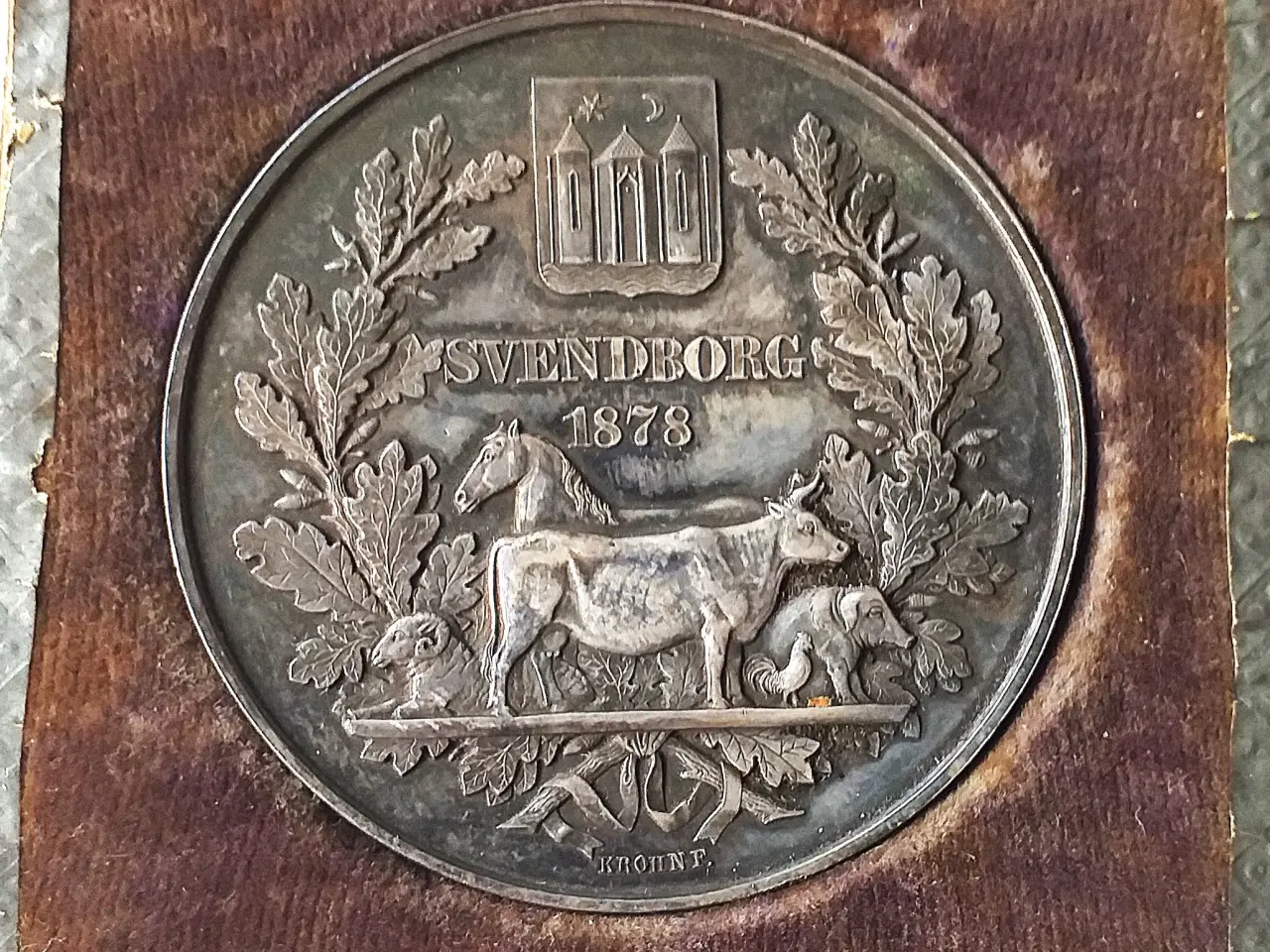 Billede 1 - Medalje sølv 1878 Svendborg