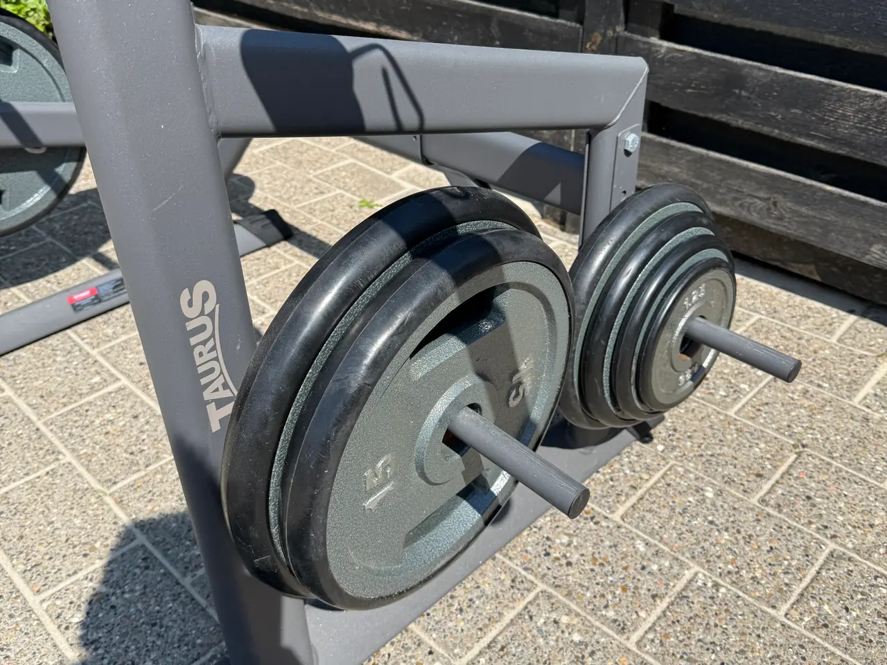 Billede 2 - Taurus vægtstangsstativ Deluxe + 128 kg. vægtsæt