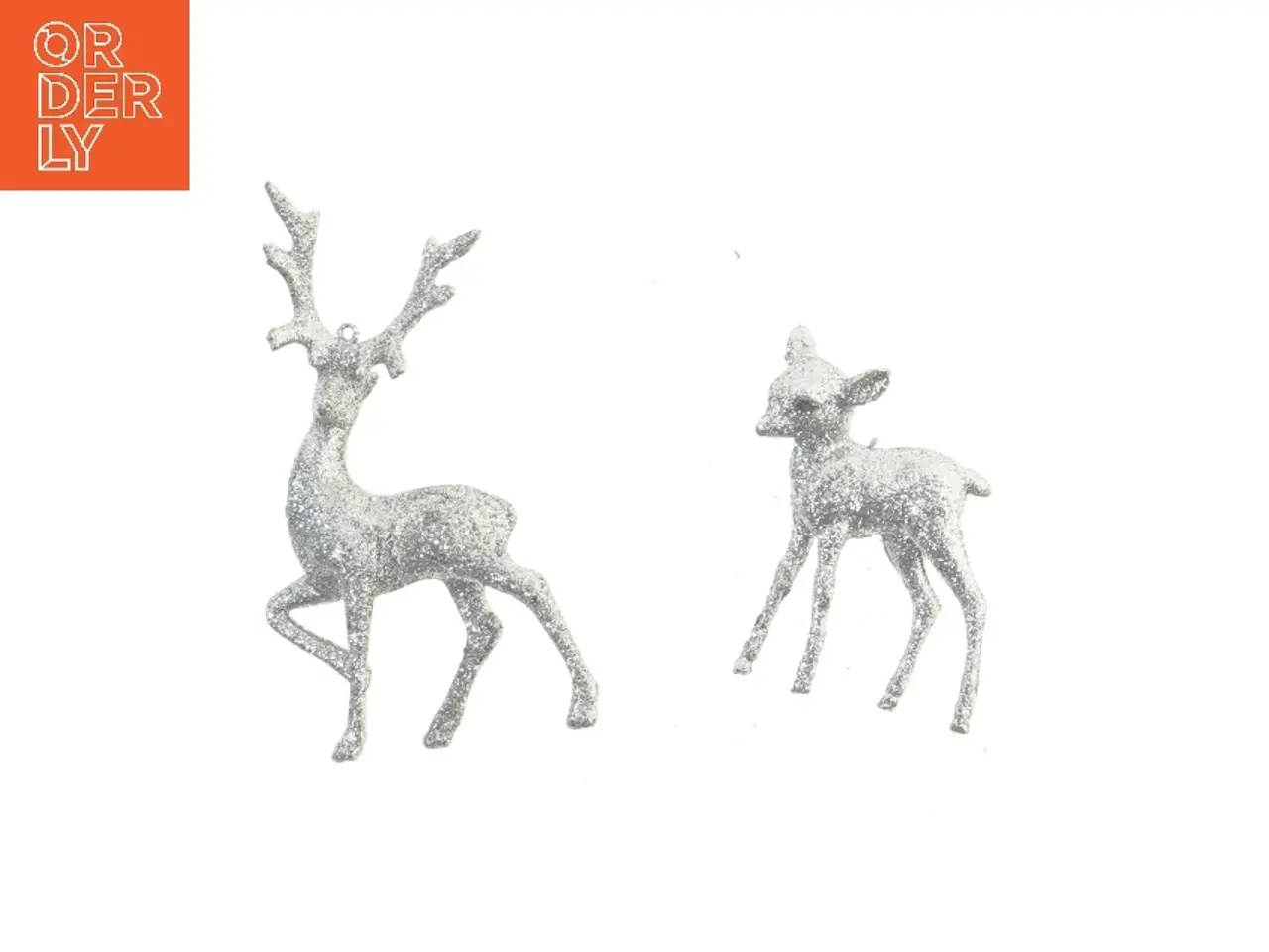 Billede 1 - Glitrende rensdyrpynt (str. 17x10,5 cm)
