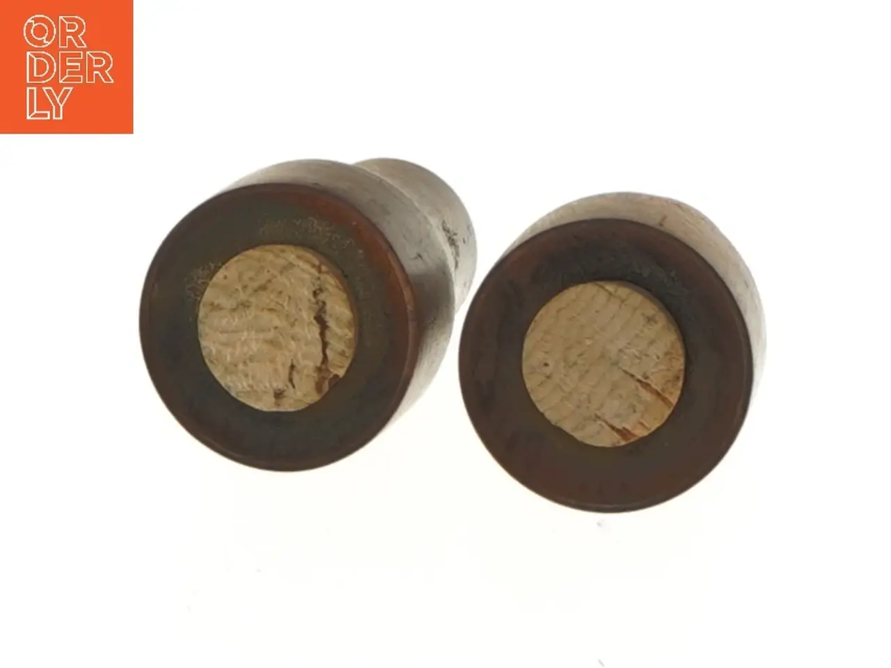 Billede 3 - Sæt med salt- og peberbøsser i teak (str. 7x4,5 cm)