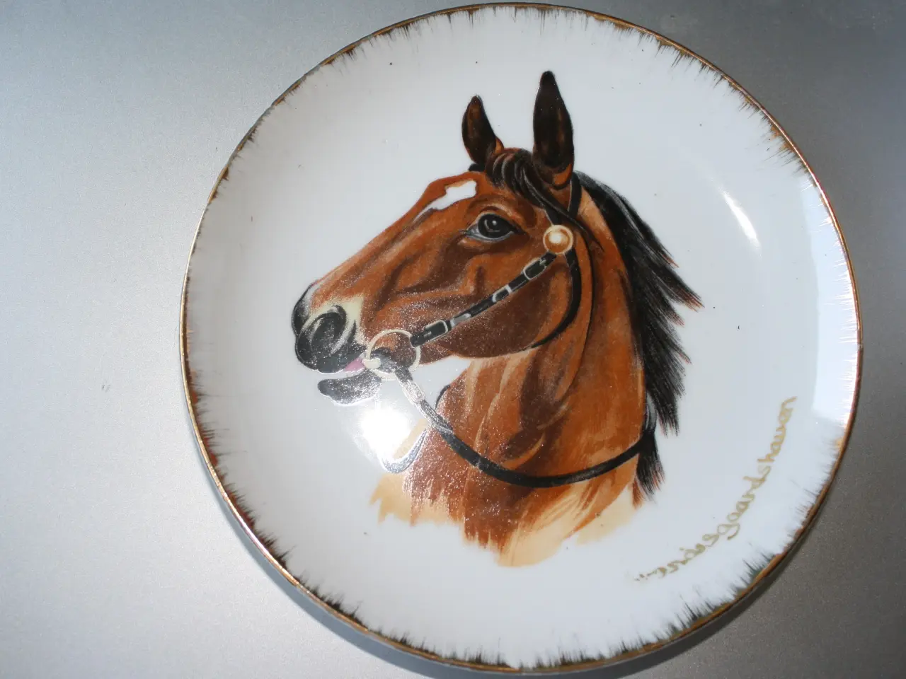 Billede 2 - Platte med hest
