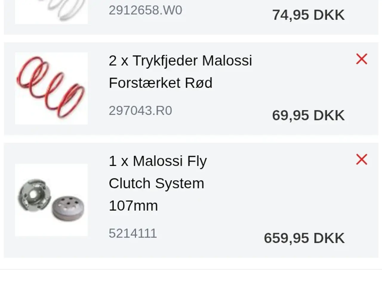 Billede 3 - Næsten ny Malossi kobling med trykfjedre og ubegræ