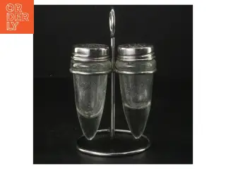 Salt- og peberbøsse i stativ (str. 16 cm)