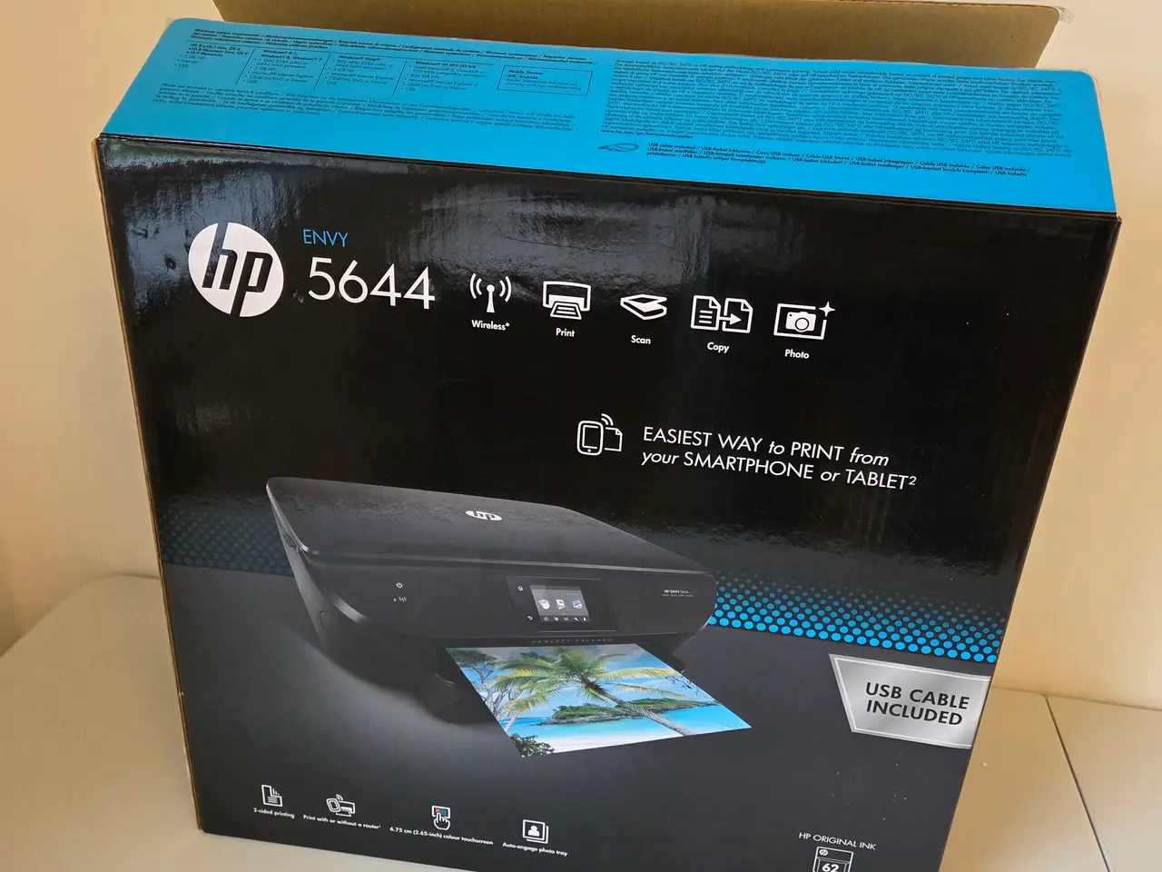 Billede 6 - HP Envy 5644 All-in-One printer + uåbnet HP62XL