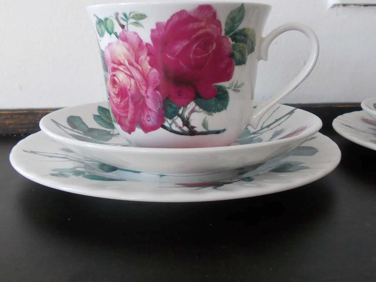 Billede 2 - Roy Kirkham English Rose kaffekopper med underkop