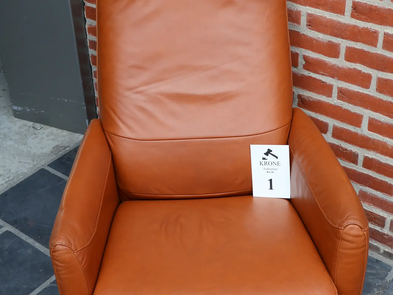 Billede 3 - BoConcept cognac farvet læder lænestol m/skammel