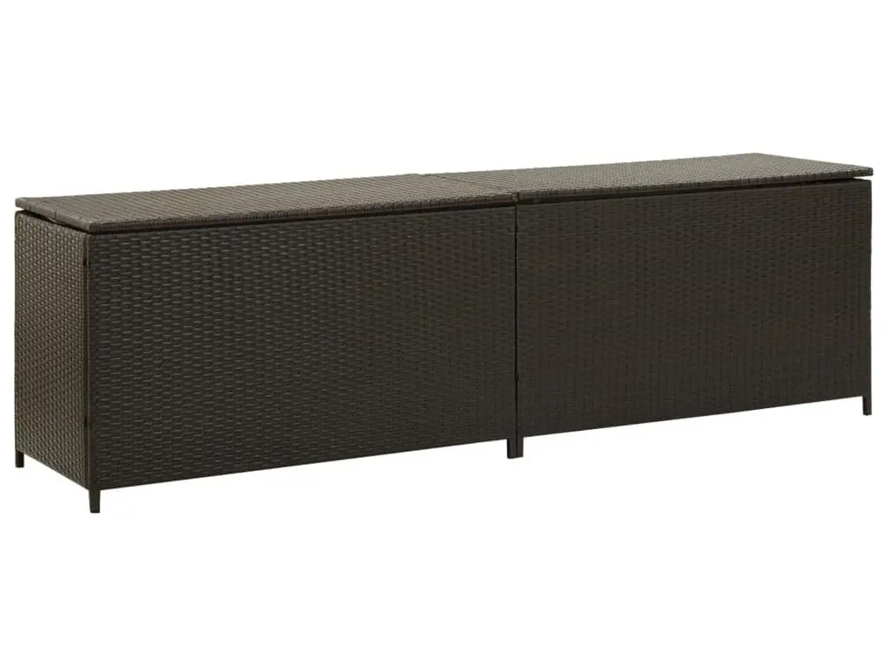 Billede 1 - Opbevaringskasse til haven i polyrattan - 200 × 50 × 60 cm, brun