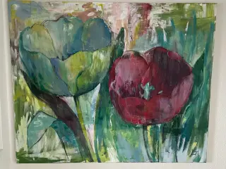 Bella Husted maleri af tulipaner 90 x 110