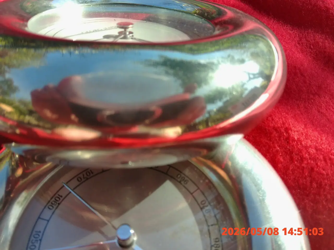 Billede 3 - Flotte runde bordure og barometer fra Georg Jensen