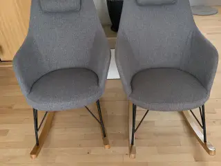 2 gyngestole, grå