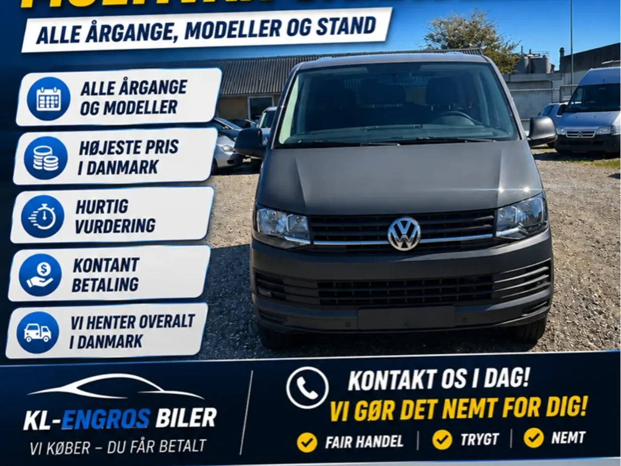 Billede 1 - VI KØBER ALLE TRANSPORTER, MULTIVAN & CARAVELLE!