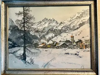 Vintage malerier i fin stand. Læs beskrivelsen.