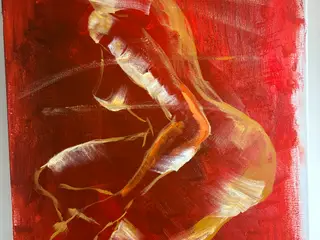 Original oliemaleri – "Flamme" – 60×80 cm