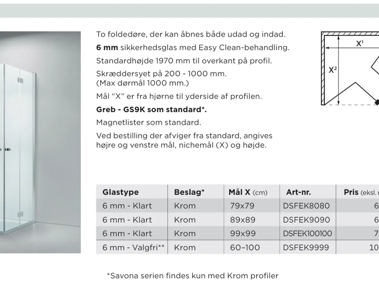Billede 9 - STRØMBERG Savona 110 | 90 × 90 cm | EasyClean-glas