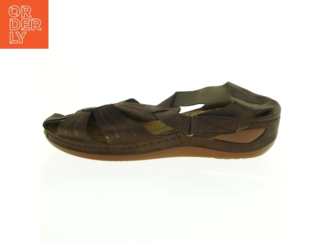 Billede 1 - Brune læder sandaler (str. 43)