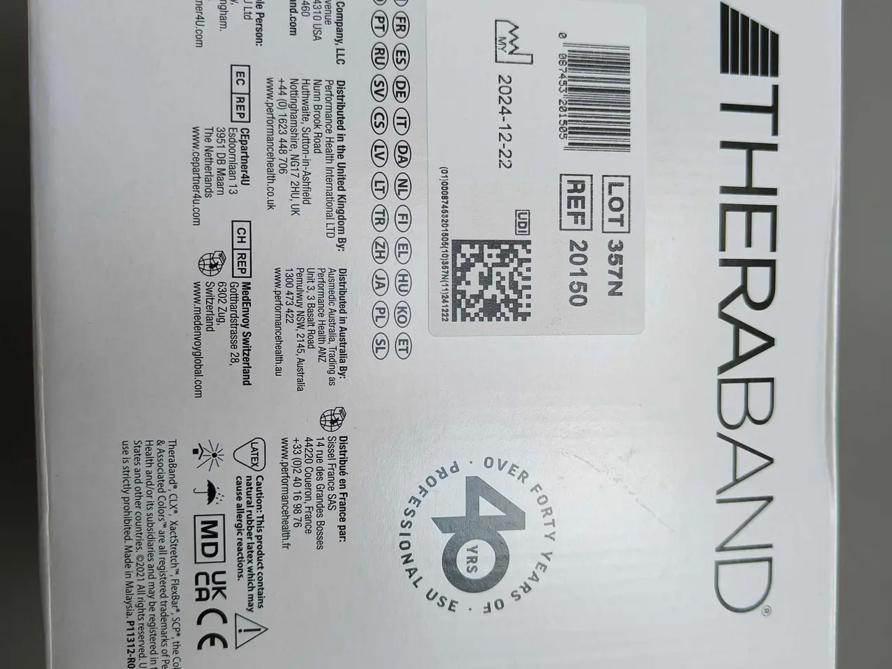 Billede 2 - Theraband Professional Resistance Bands - blå