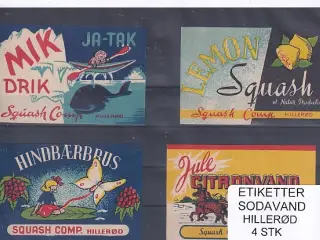 Etiketter - Sodavand - Hillerød - 4 Stk.